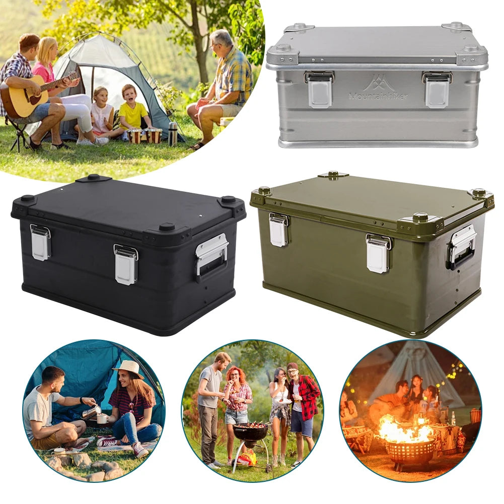 Hard Aluminum Alloy Camping Storage Case Trunk Organizer
