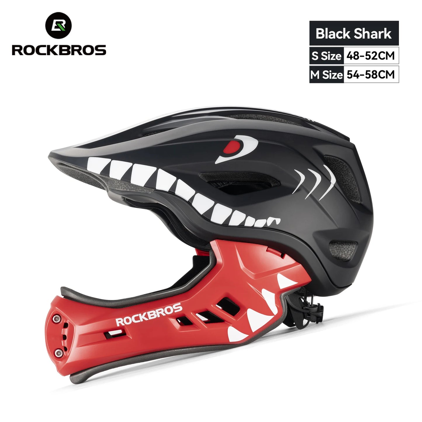 ROCKBROS Kids Detachable Full Face Cycling Helmet Safety