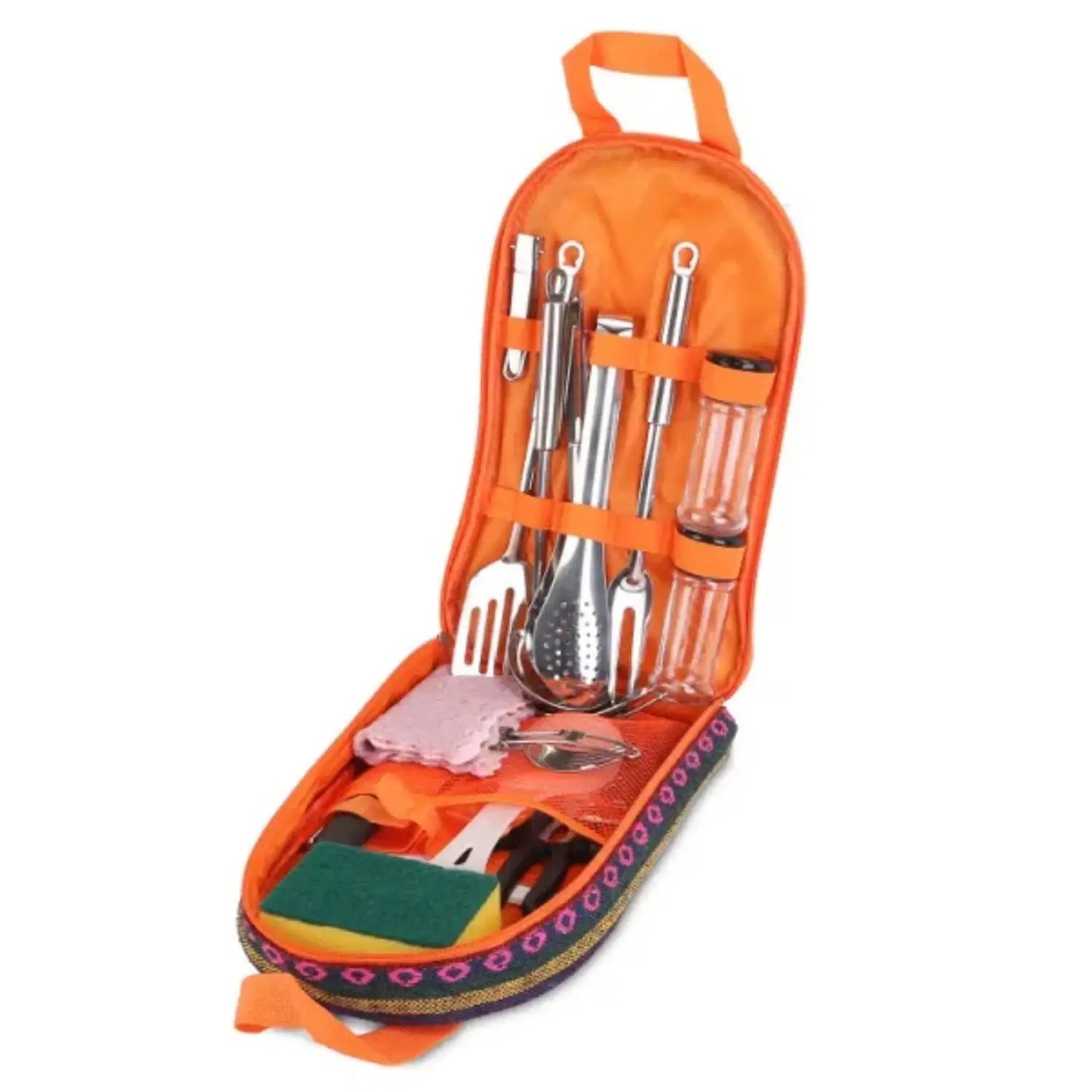Camping Cookware Kit With Storage Bag And Tableware