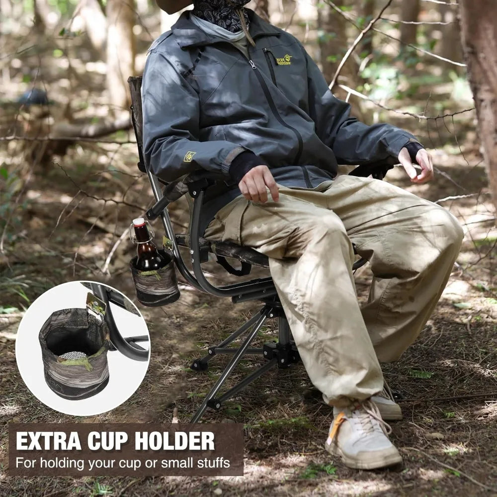 Hign-concerned 360 Degree Folding Hunting Chair Armrest