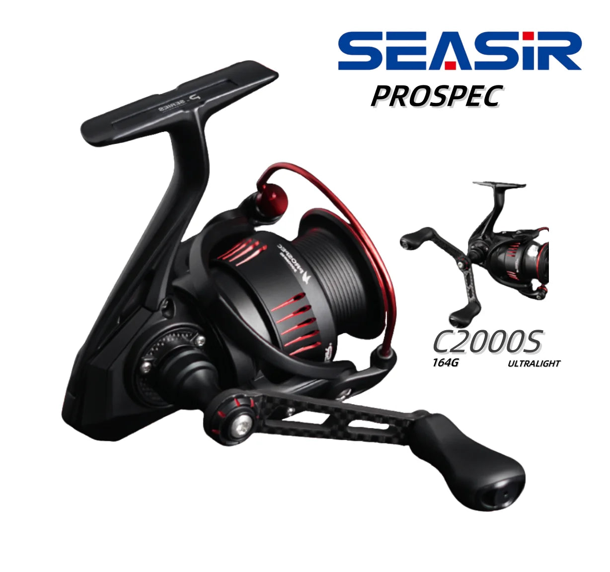 SeaSir P Series Ultralight Spinning Reel Carbon 8 1BB 9Kg