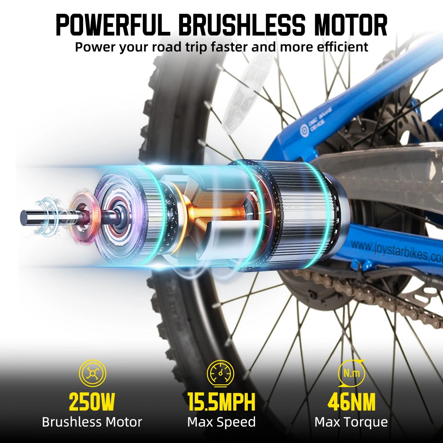 JOYSTAR Kids Electric Bike 250W 15 Mile Range 15 MPH
