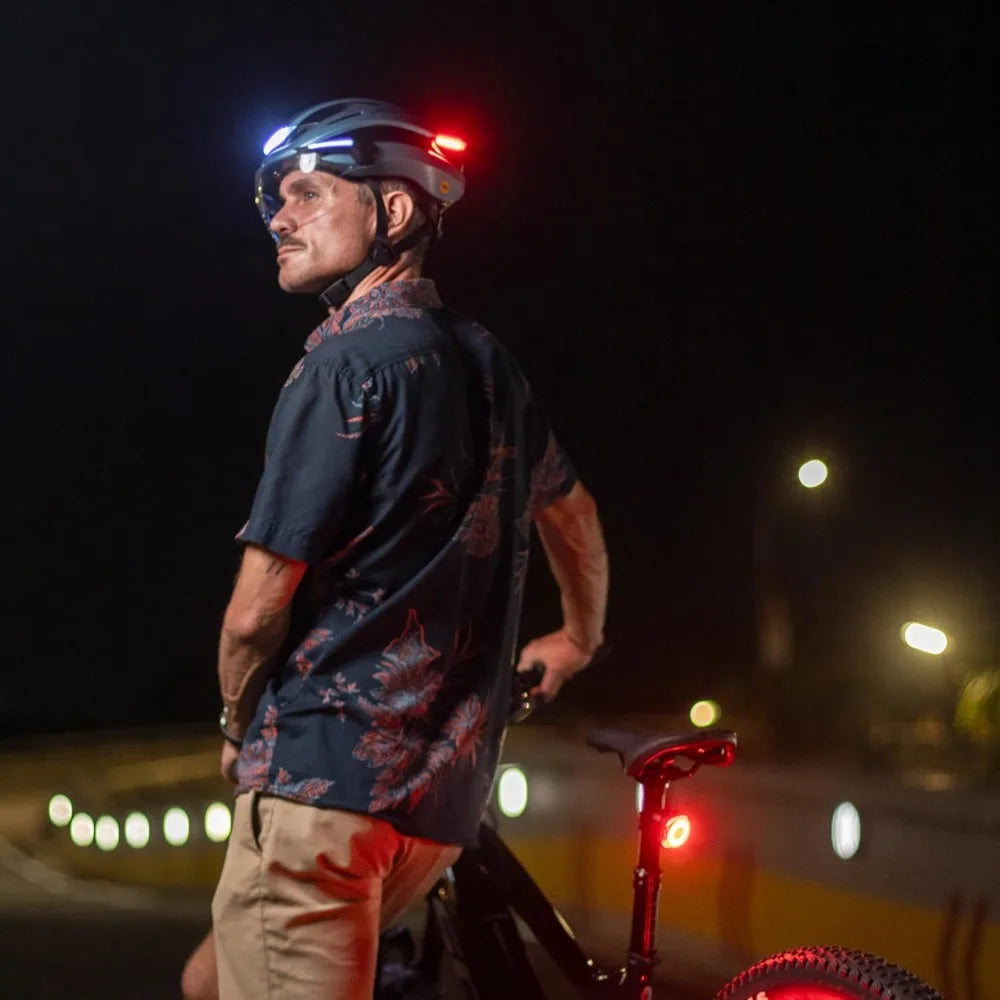 Smart Bike Helmet With LED Lights And App