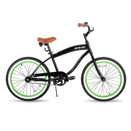 JOYSTAR Beach Cruiser Bike All Ages Single Speed Coaster Brake Sturdy Steel Frame