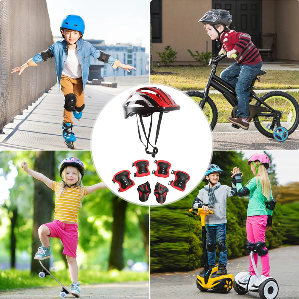 Kids Safety Ride Protection Gear Set Helmet For Skateboard Scooter