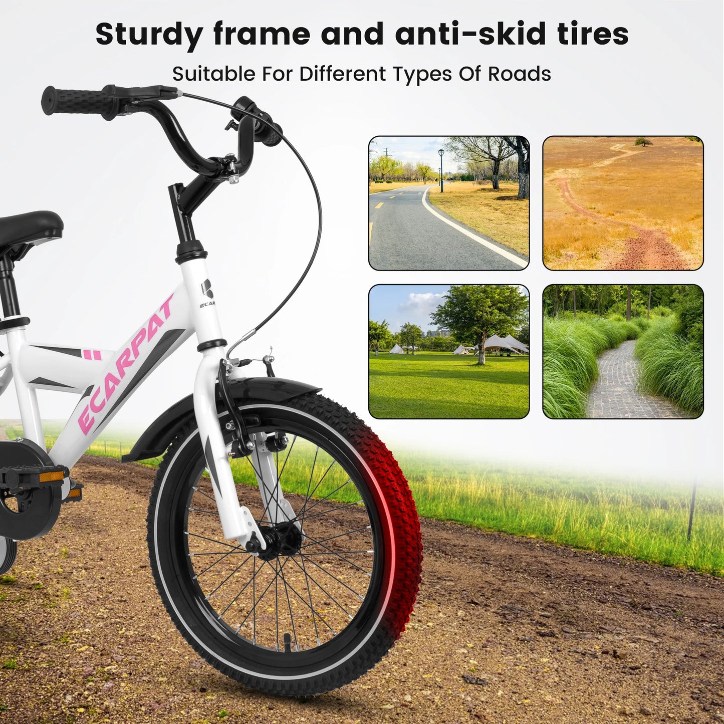 Fork A14115 Kids Bike With Training Wheels Carrier