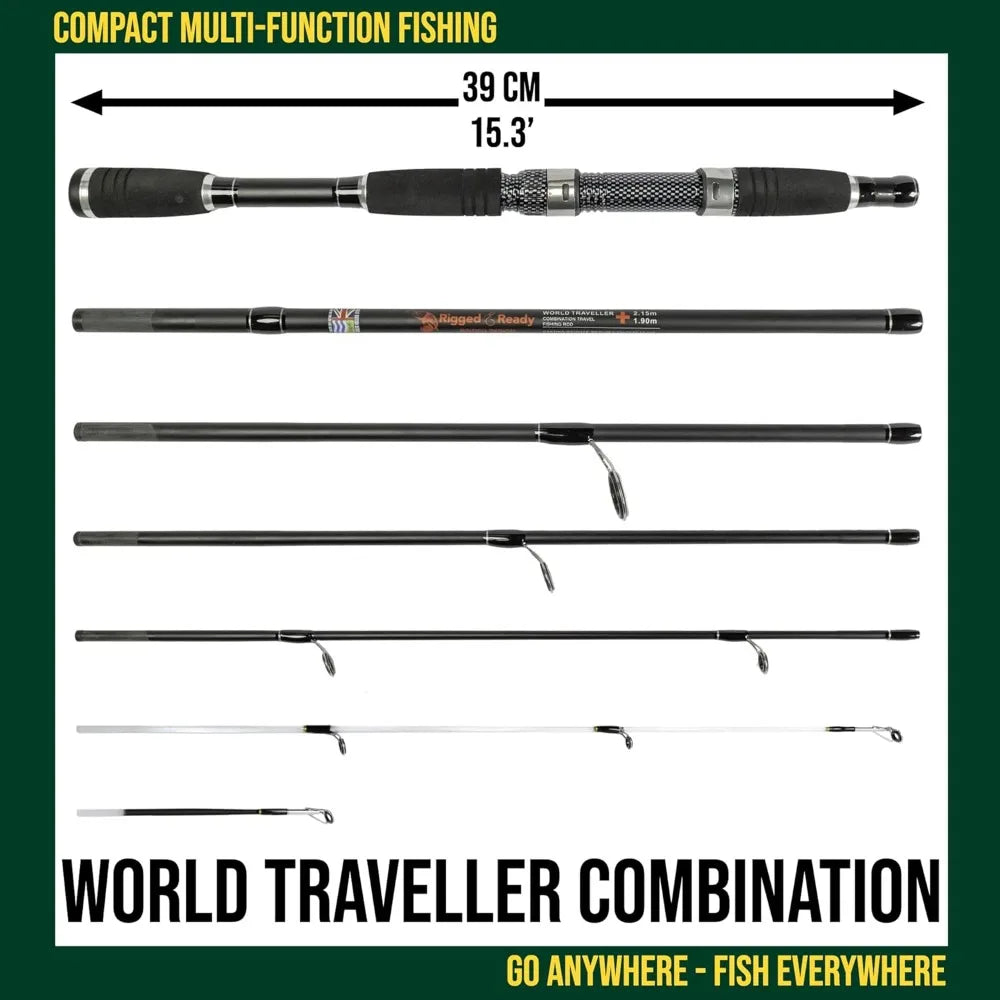 Compact Travel Fishing Rod Reel And Case Combo For Anglers