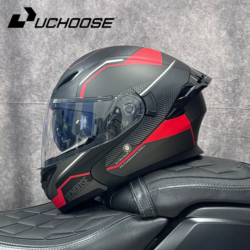 UCHOOSE Motorcycle Modular Flip Up Helmet For Off Road