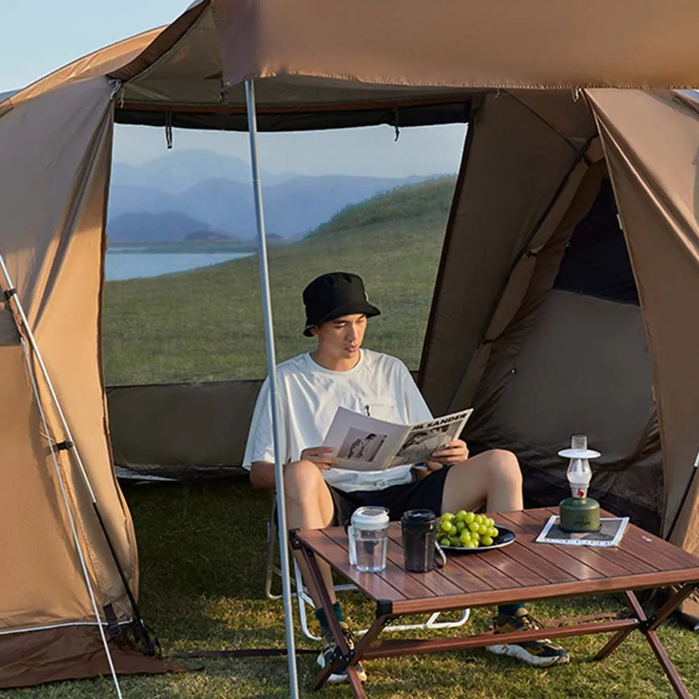 Mobi Garden Camping Tunnel Tent Windproof Cabin Tent