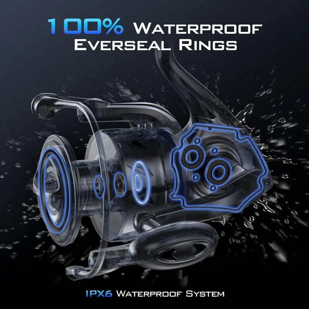 YTYIN Fishing Reel IPX6 Waterproof Corrosion Resistant
