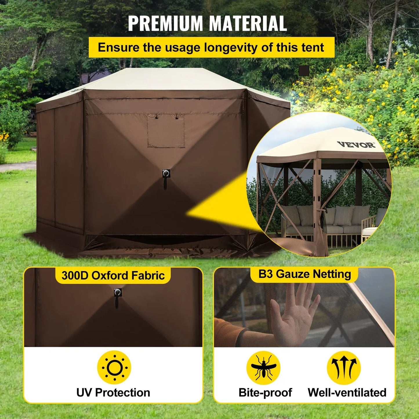 Pro Gear Sporting Goods Waterproof Screen Shelter Canopy