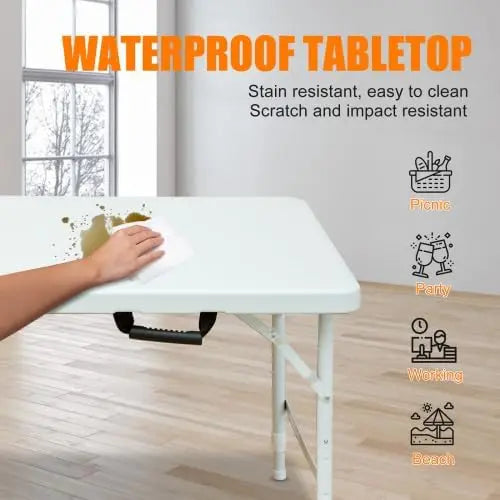 Twister Ck Portable Folding Table Adjustable Height