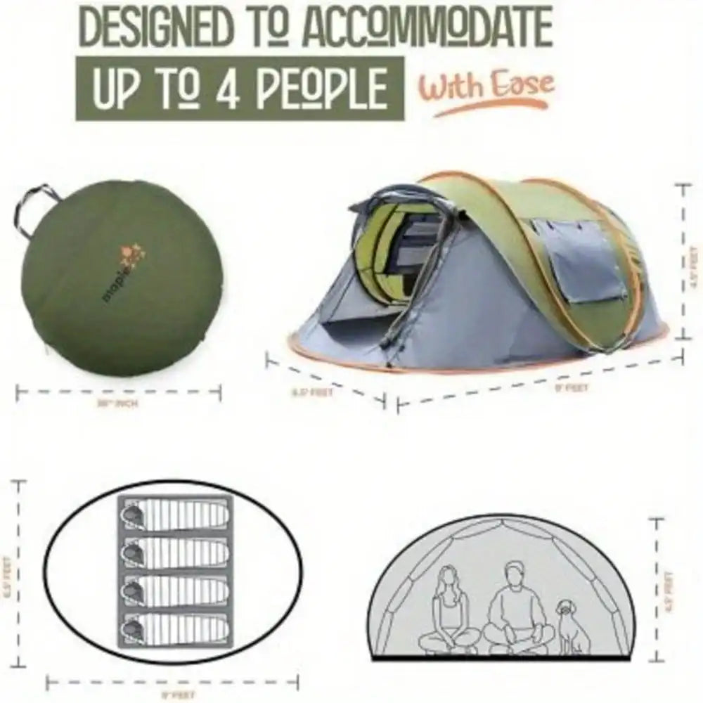 Pro Gear Sporting Goods Pop Up Camping Tent 2 Doors