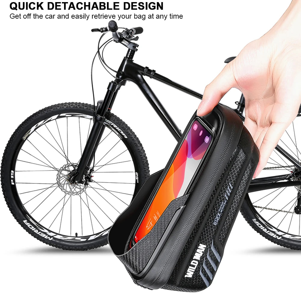 Waterproof Bike Handlebar Phone Bag Touchscreen Sun Visor