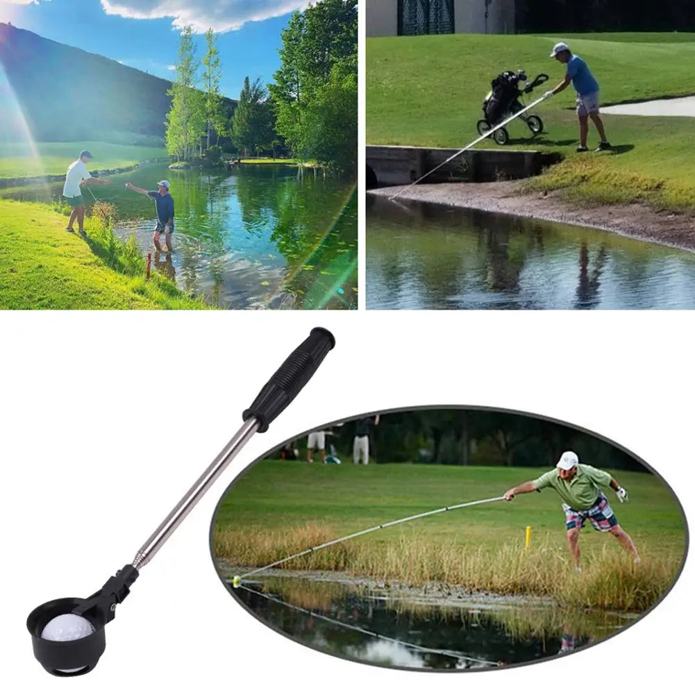 Golf Ball Pick Up Tool 8 Section Telescopic Retriever