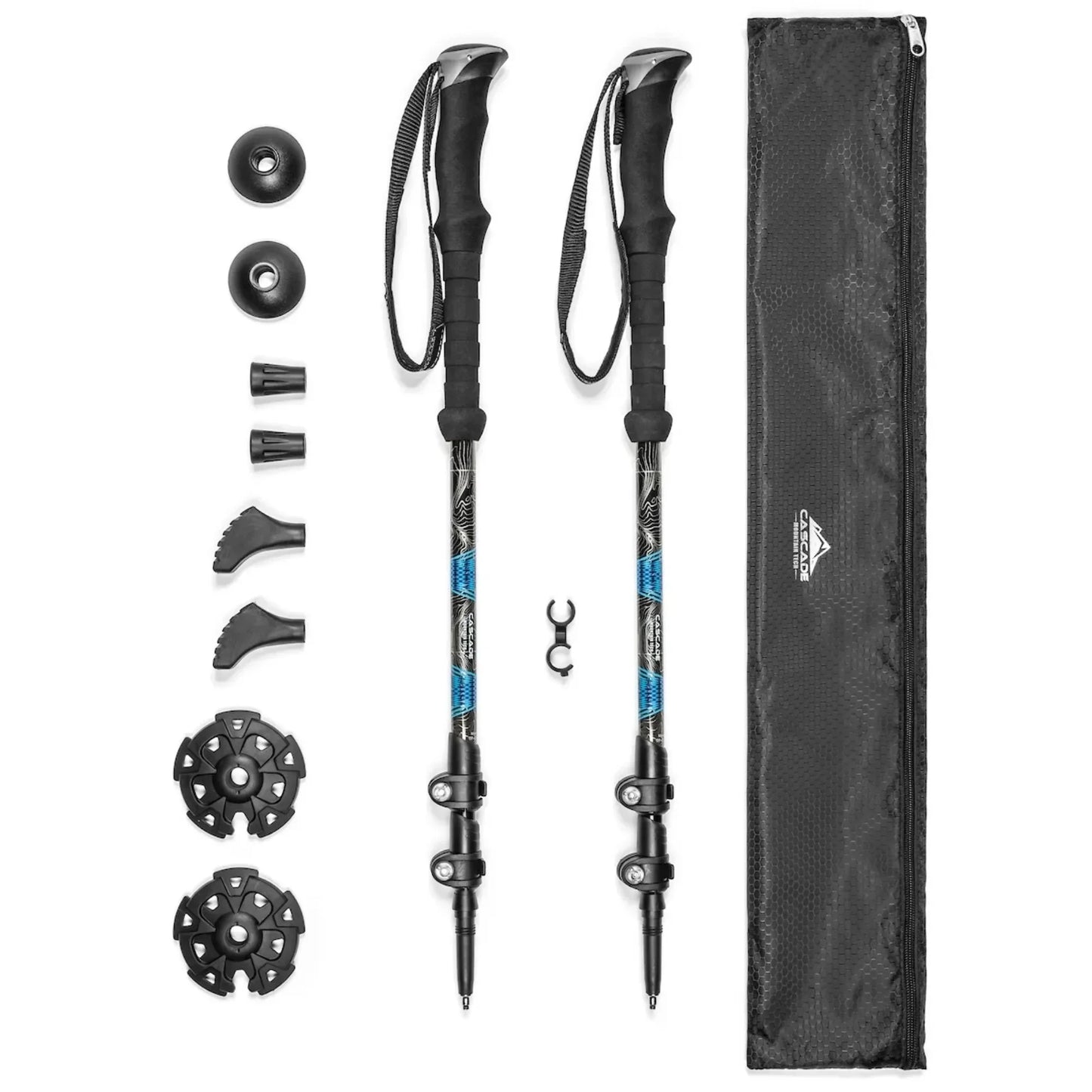 Pro Gear Carbon Fiber Trekking Poles With EVA Grip Elite