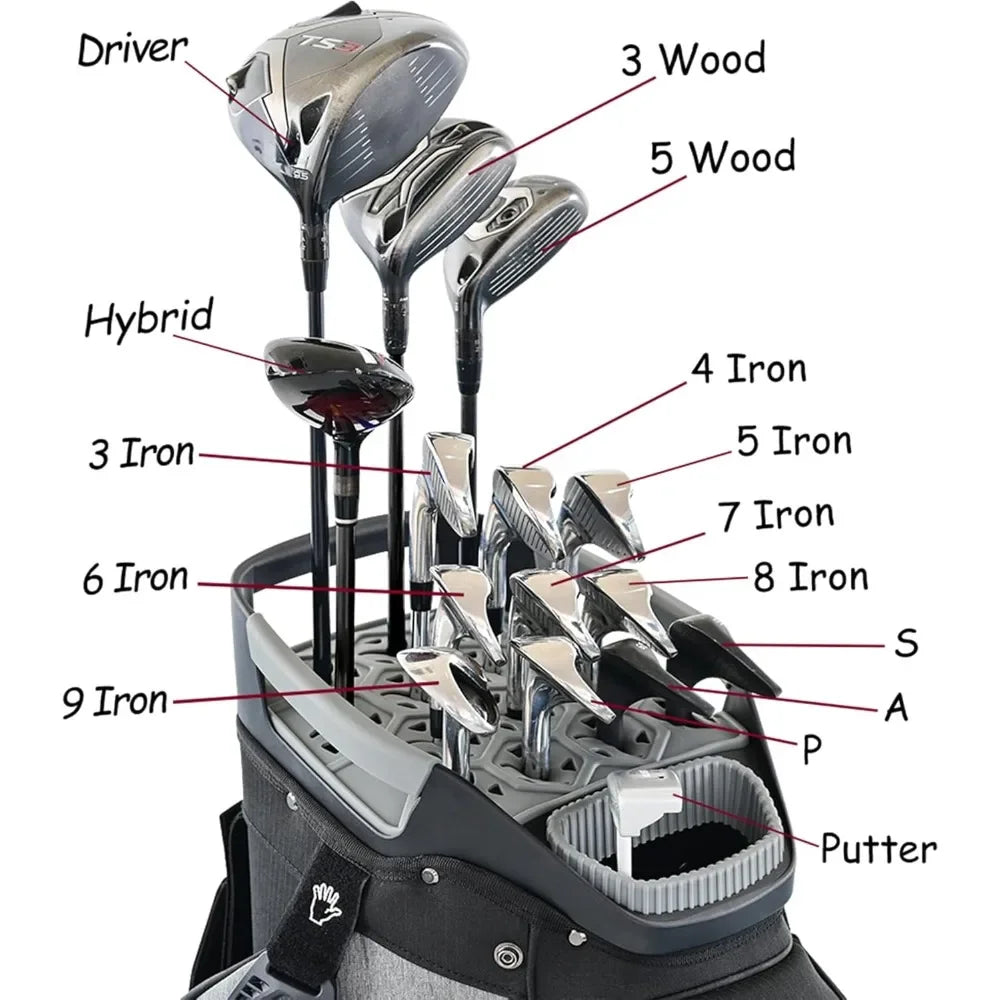 Pro Gear Sporting Goods Golf Cart Bag 15 Divider Rain Cover