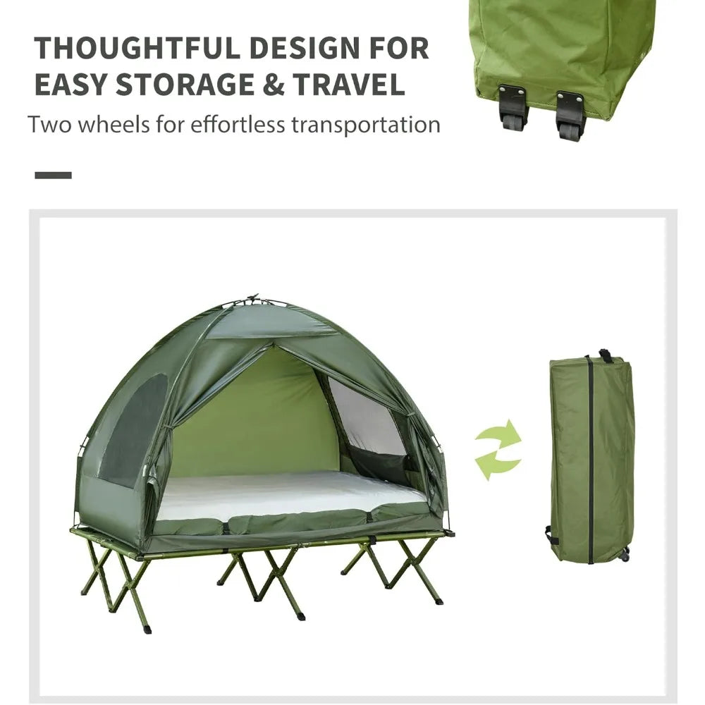 XMSJ Four In One Foldable Camping Cot Tent With Mattress