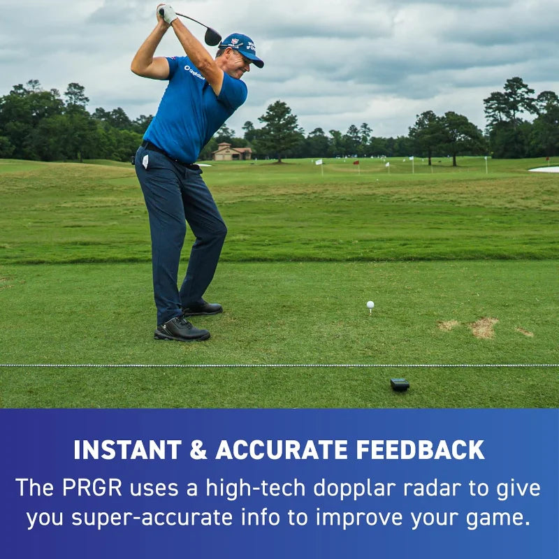 HS 130-A Portable Golf Launch Monitor, Doppler Radar Measures Club & Ball Speed, Smash Factor, Total & Carry Distance, Tracks