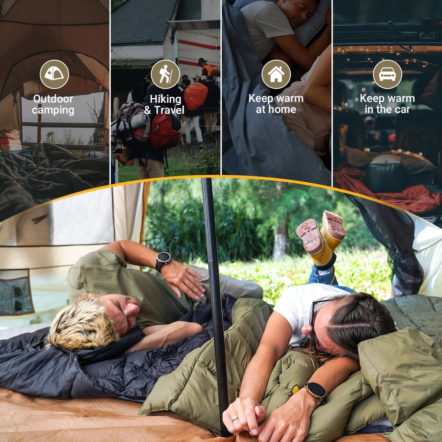 KingCamp Foldable Outdoor Blanket With Buckles For Camping