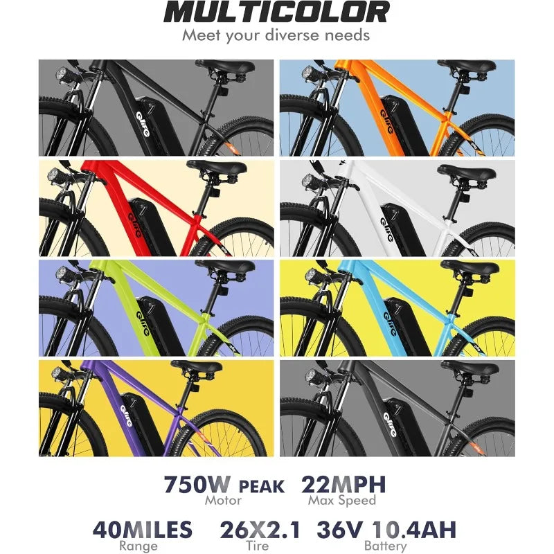 YTYINF Racer Electric Folding Mountain Bike 21 Speed Ebike