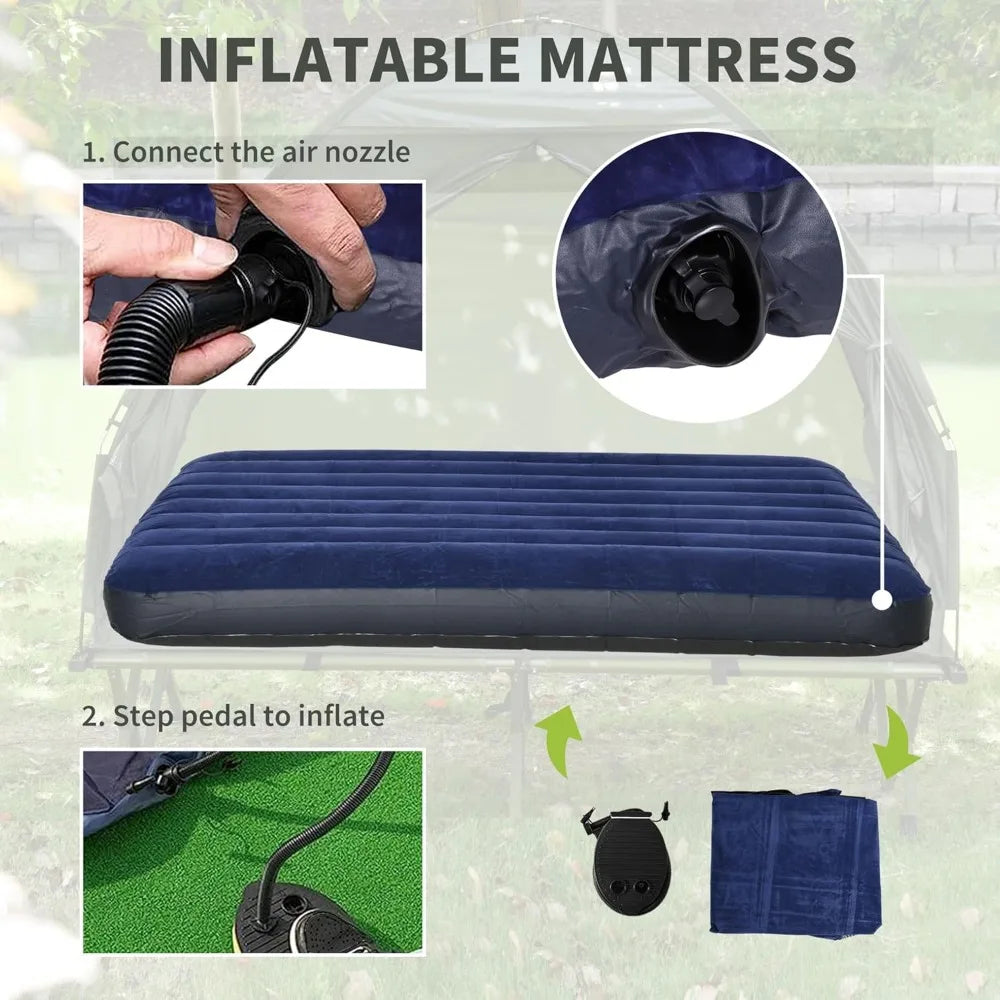 XMSJ Four In One Foldable Camping Cot Tent With Mattress