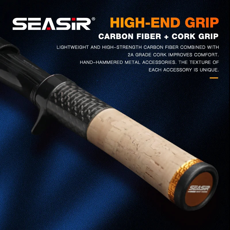 SeaSir Carbon Fiber Spinning Baitcasting Fishing Rod