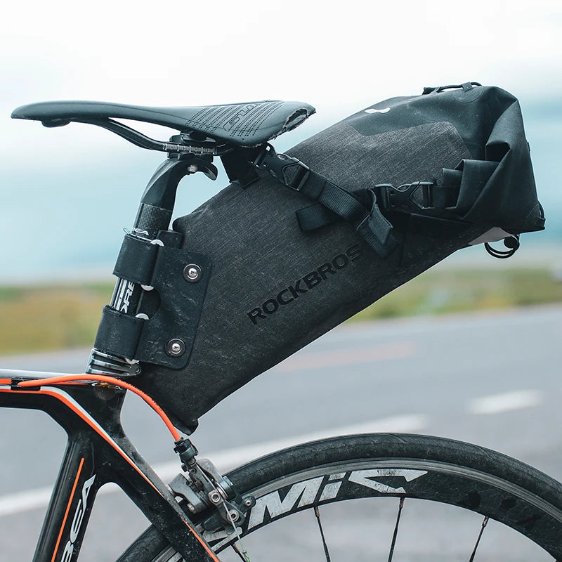 ROCKBROS Waterproof Reflective Foldable Saddle Bike Tail Bag