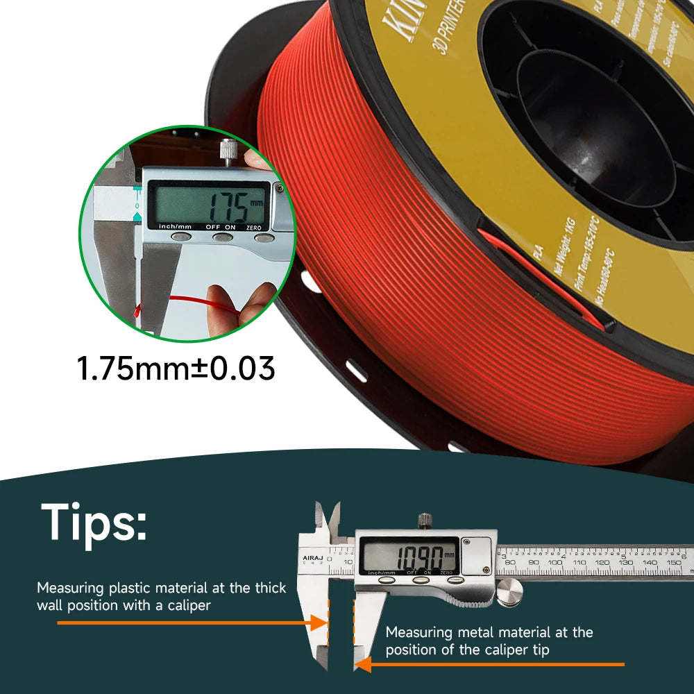 Kingroon High Quality PLA Filament Eco Friendly 3D Printing