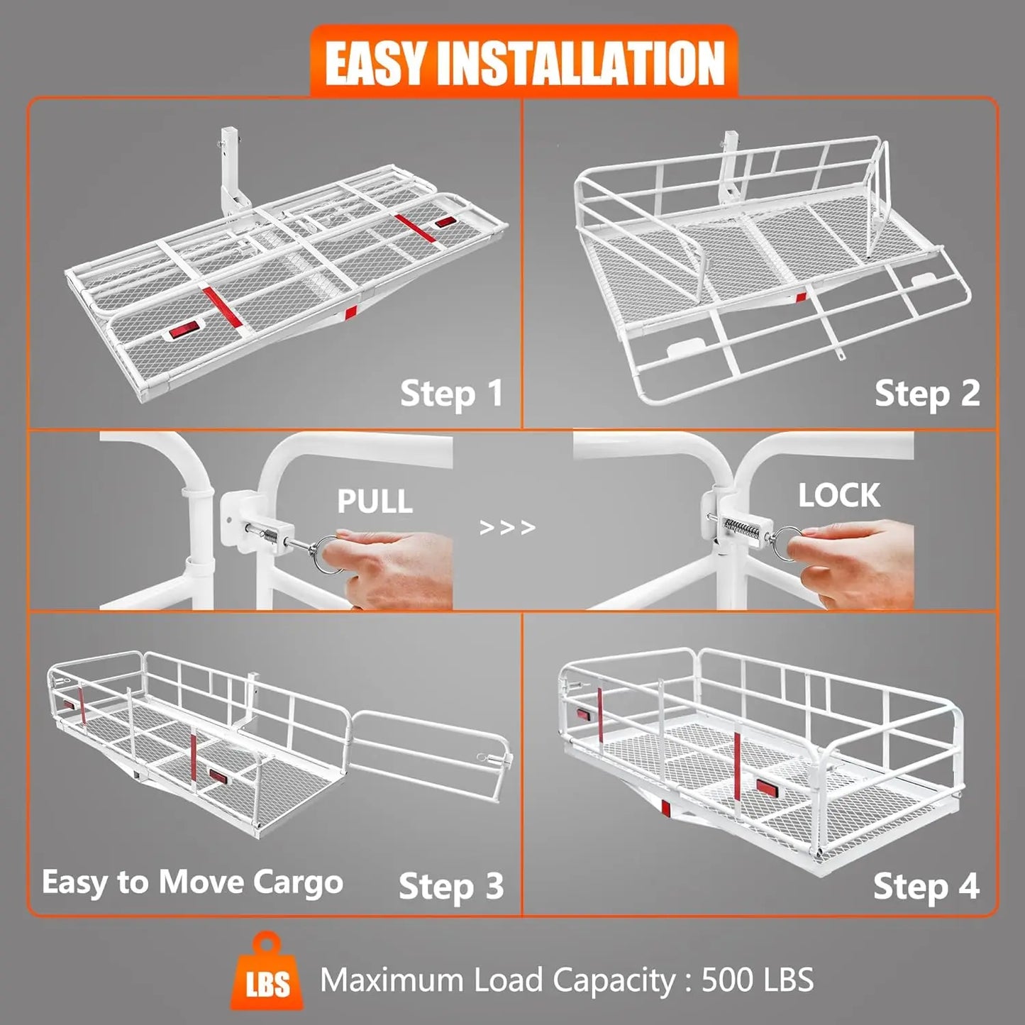 Pro Gear Sporting Goods Heavy Duty Cargo Hitch Carrier