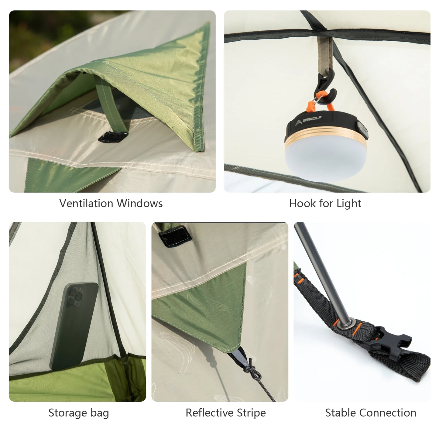 BISINNA Ultralight Camping Tent Waterproof Portable Shelter