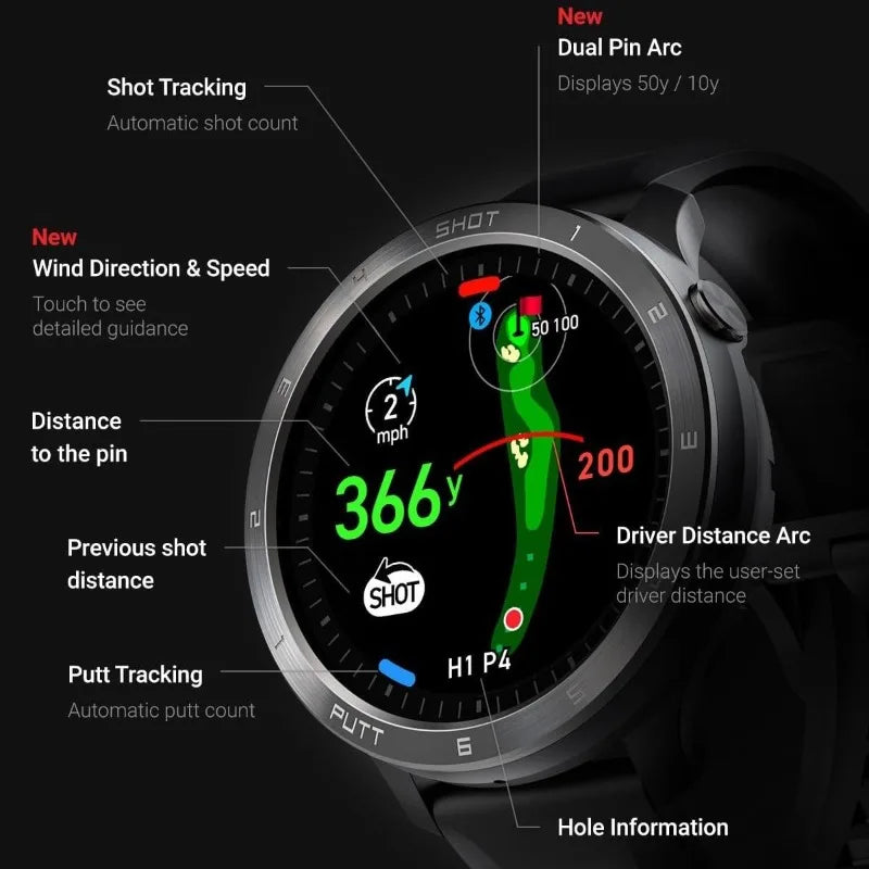 Hign-concerned T11 Pro GPS Golf Watch AMOLED Display