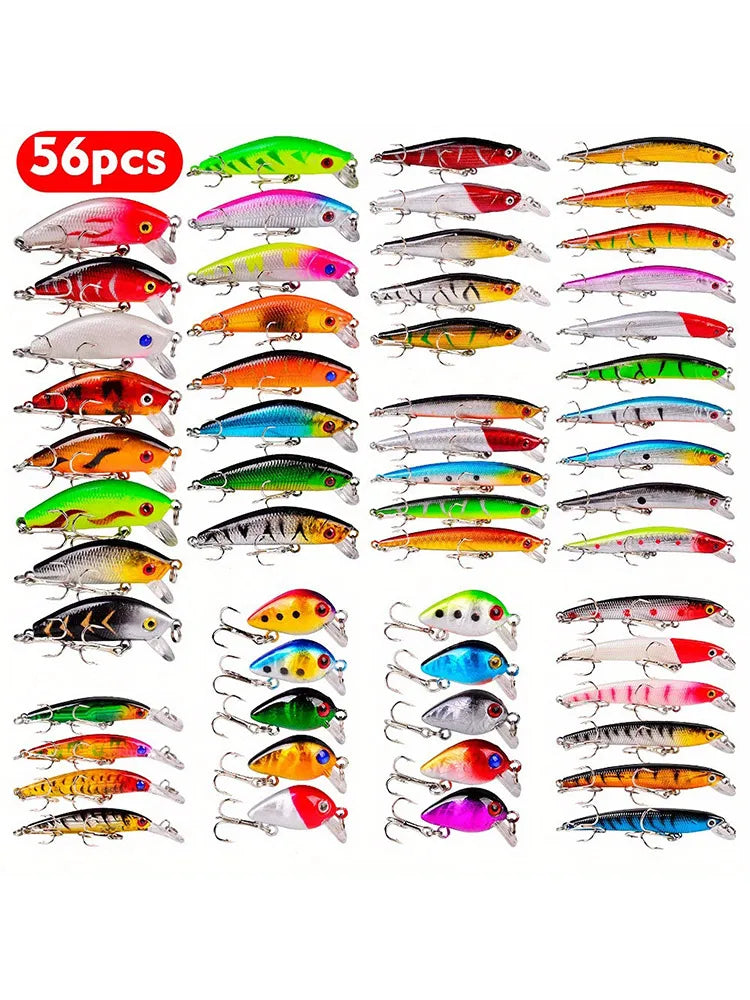 Multifunctional Fishing Lure Kit With Hooks And Spinners