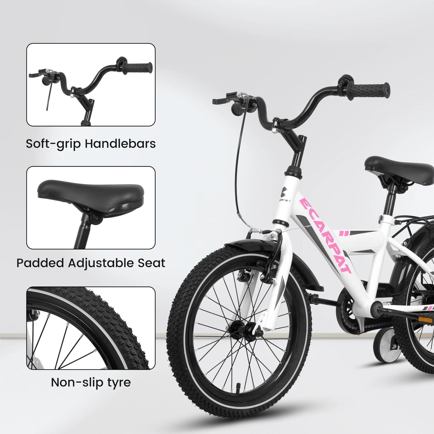 Fork A14115 Kids Bike With Training Wheels Carrier