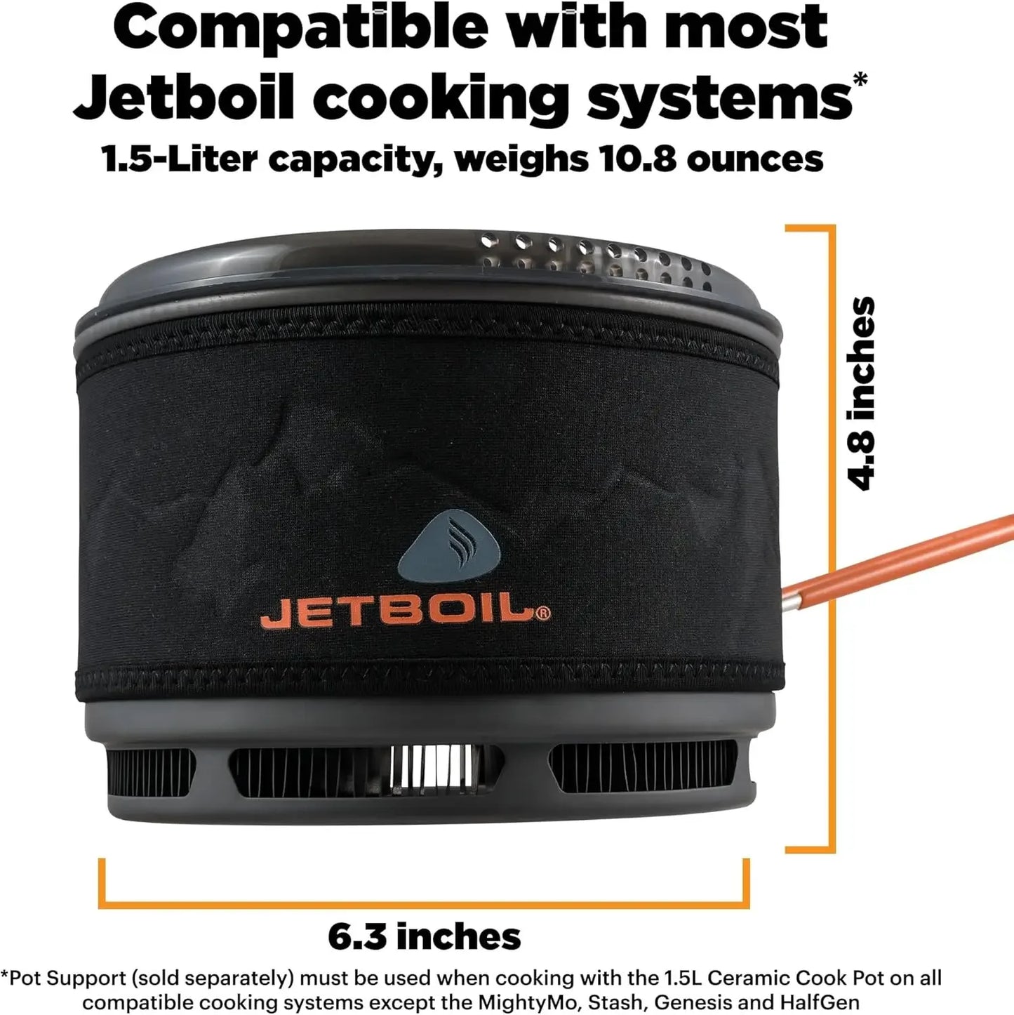 Ceramic FluxRing Camping Cook Pot For Backpacking Stoves