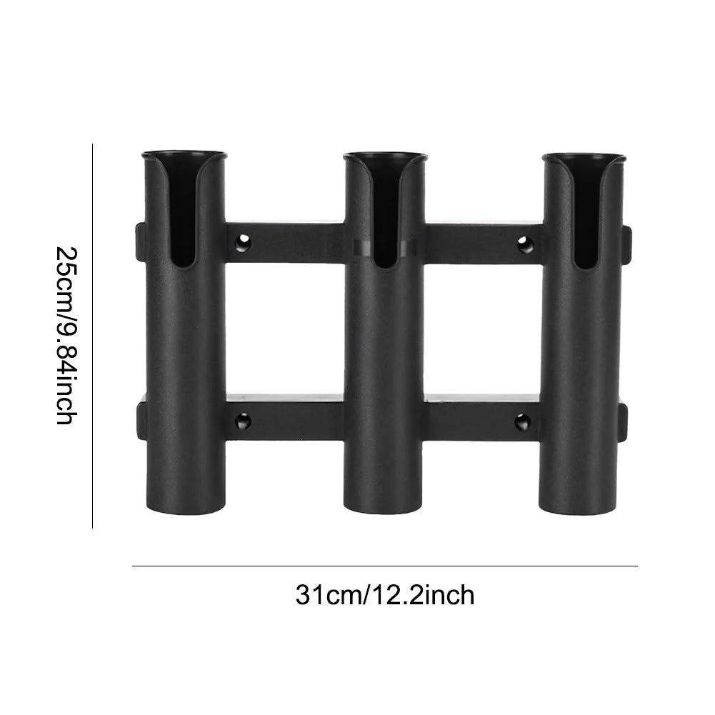 Shunmaii Wall Mount Fishing Rod Holder Bracket 3 Tubes