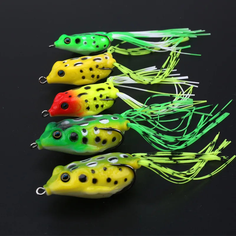 Realistic Frog Fishing Lures With Sharp Hooks And Box