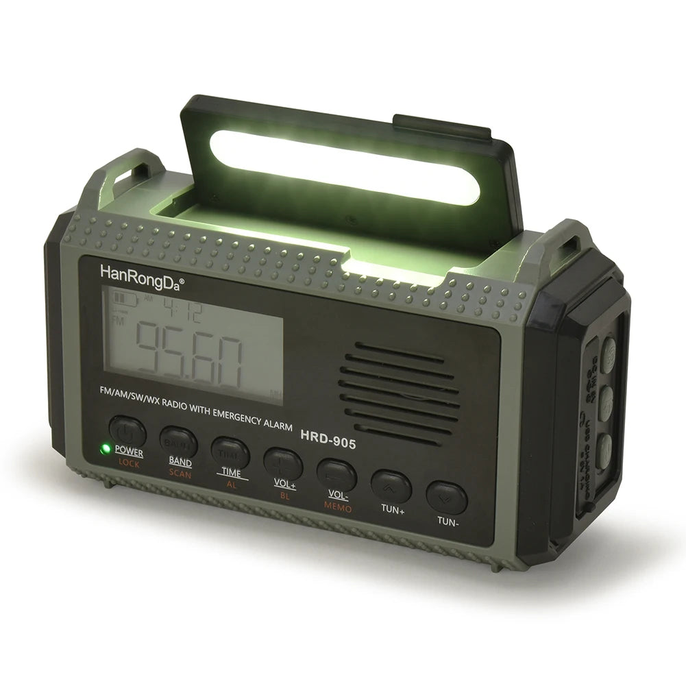 Emergency Radio Solar Hand Crank NOAA Weather Survival