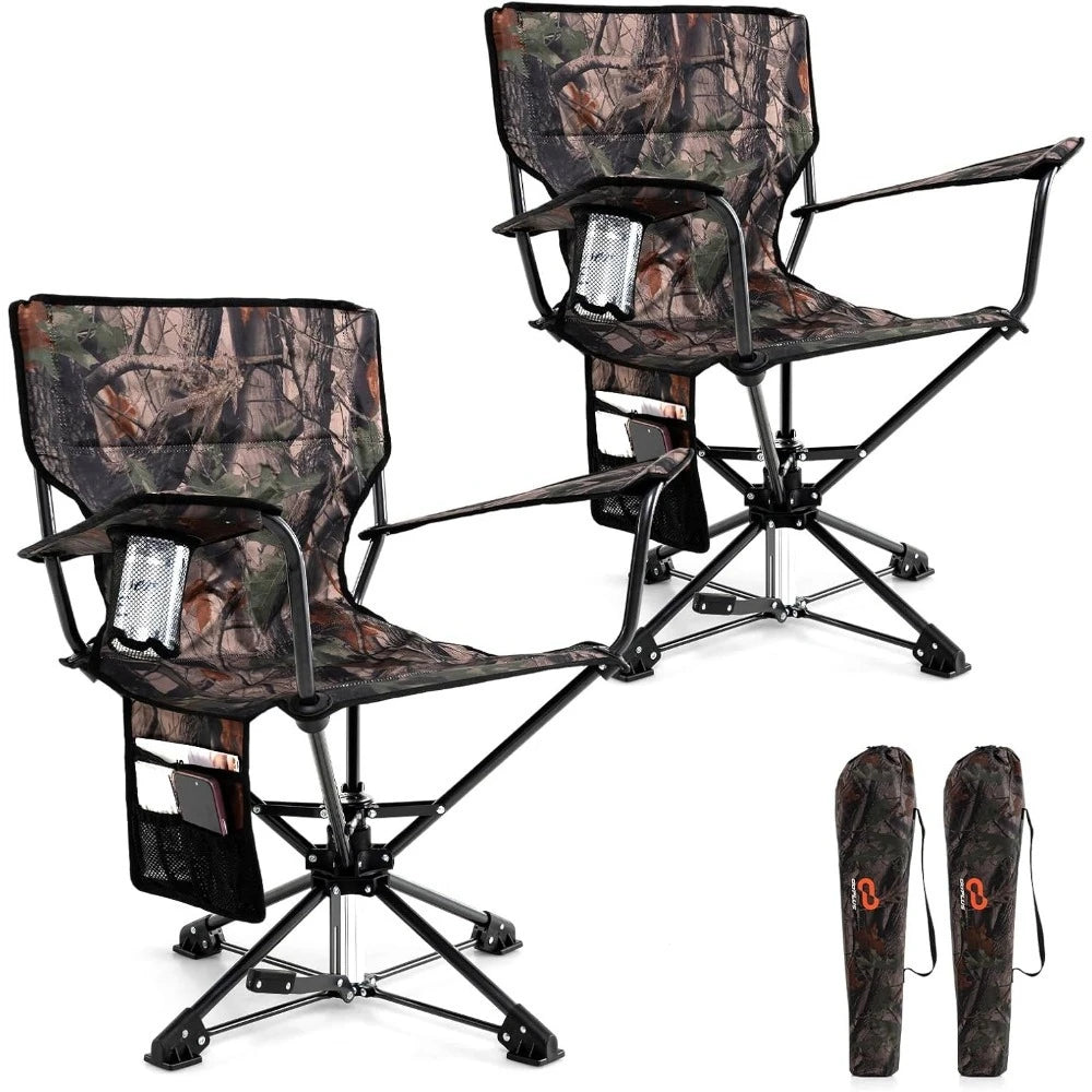 Angduo Swivel Hunting Chair Cup Holder 360 Folding Blind