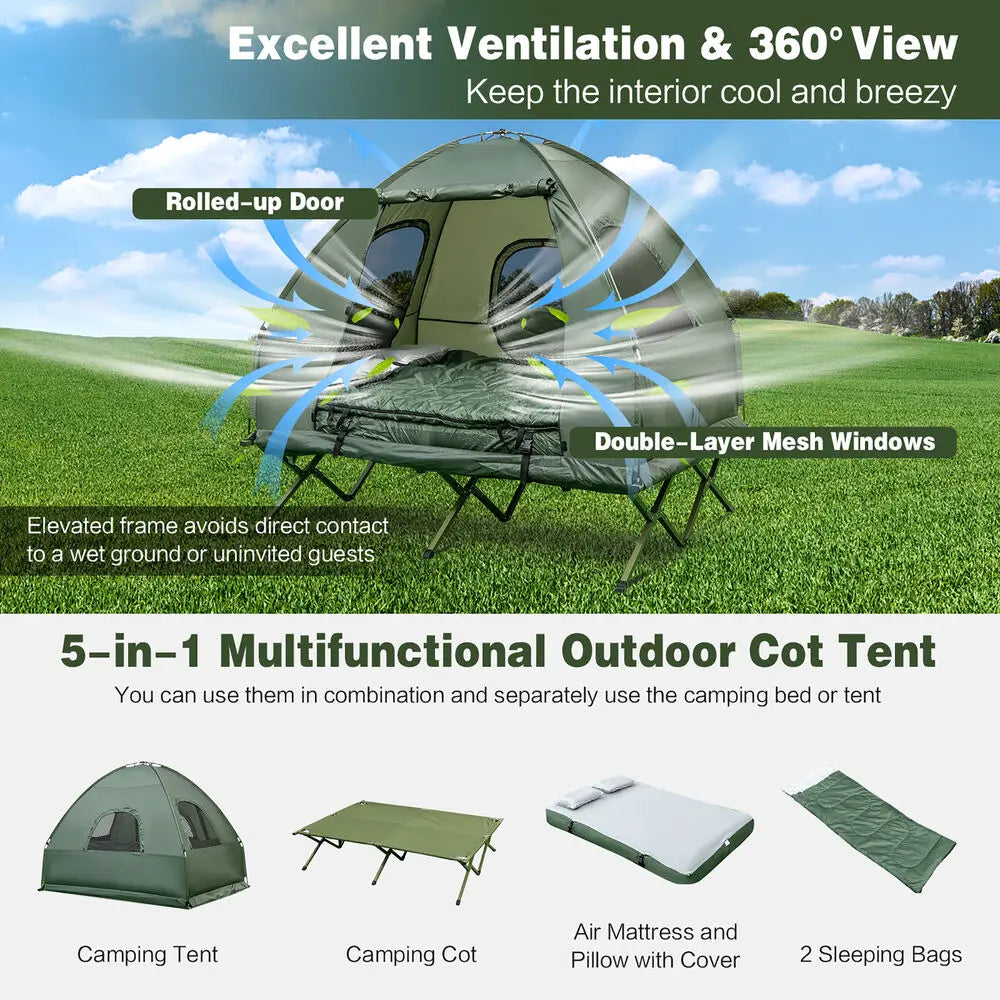 Pro Gear Sporting Goods 2 Person Tent Cot With Airbed