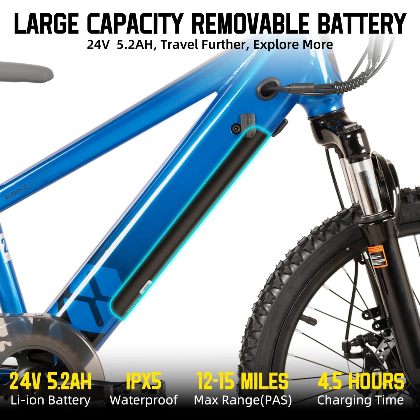 JOYSTAR Kids Electric Bike 250W 15 Mile Range 15 MPH