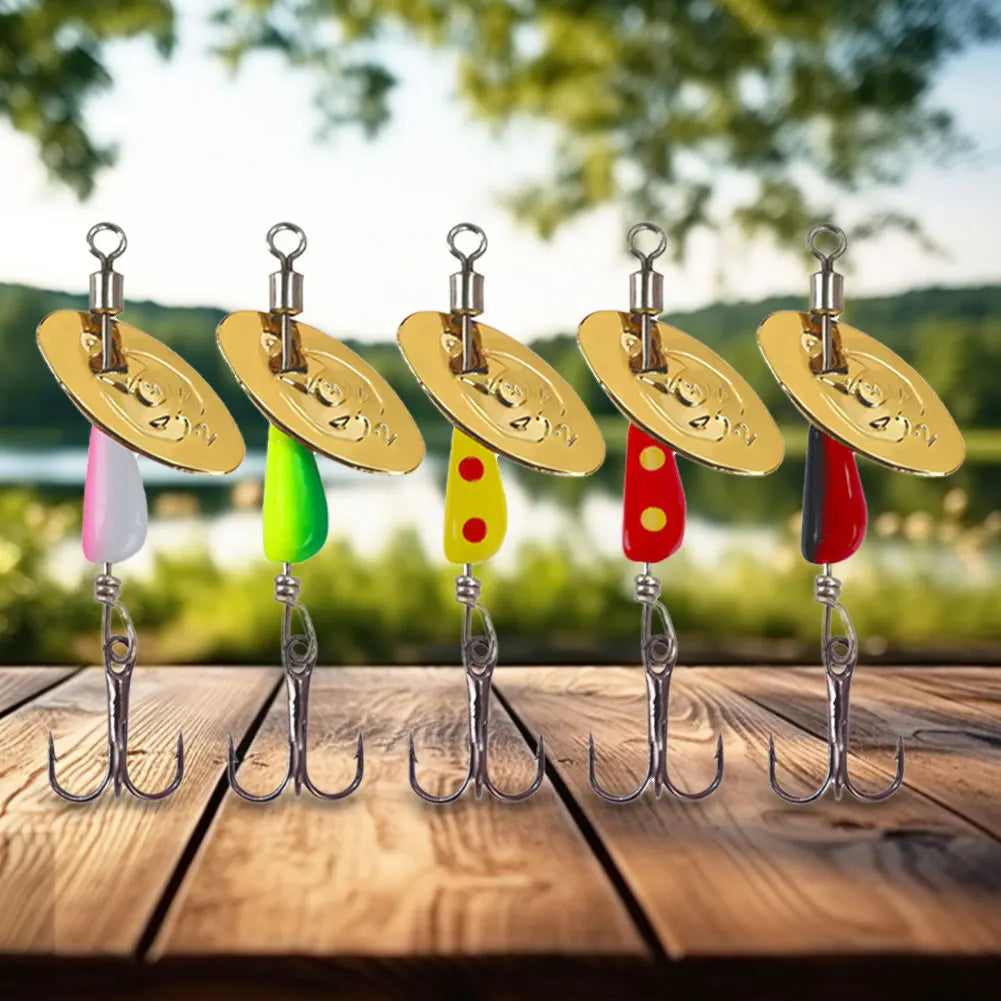 Metal Spinner Spoon Fishing Lures Pack For Carp Bass Pesca