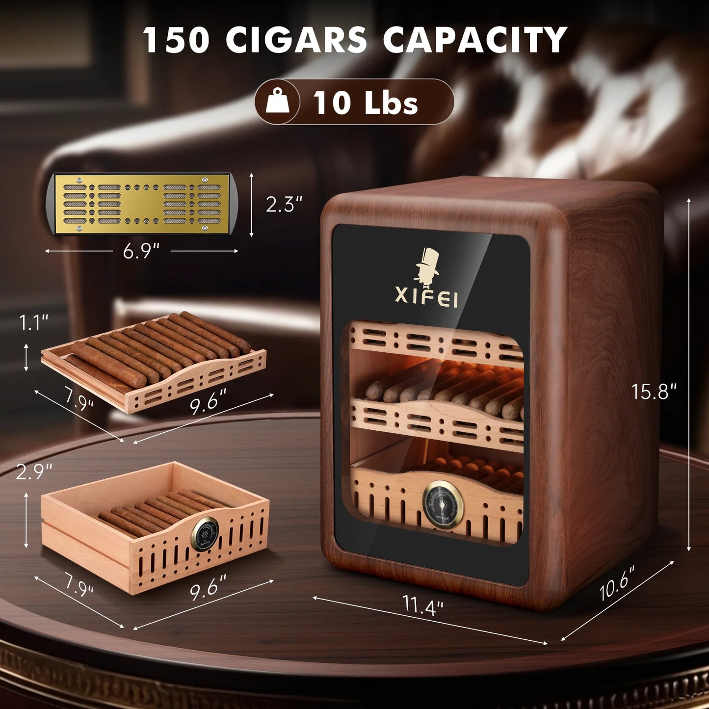Pro Gear Sporting Goods XIFEI Cigar Humidor Cabinet