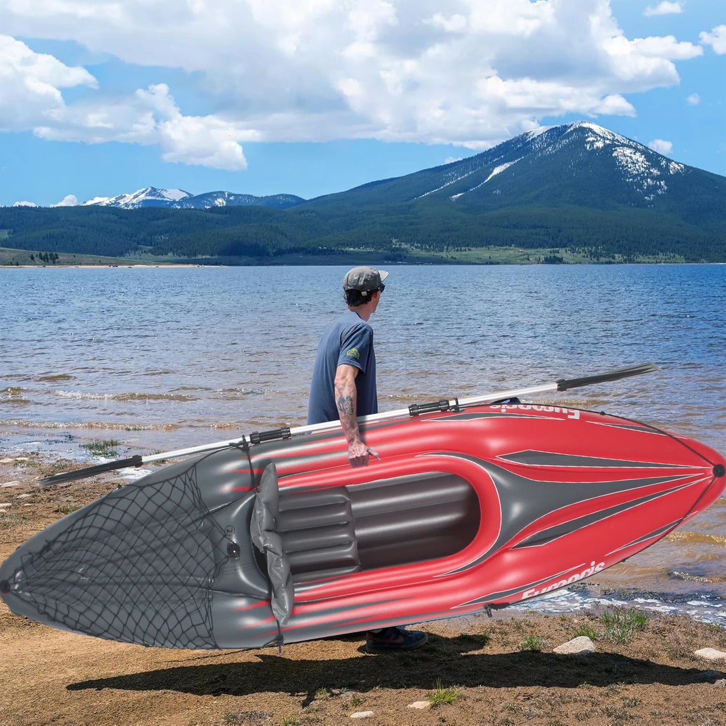 HHSJZWCY Kayak Inflatable One Person Fishing Boat For Lakes