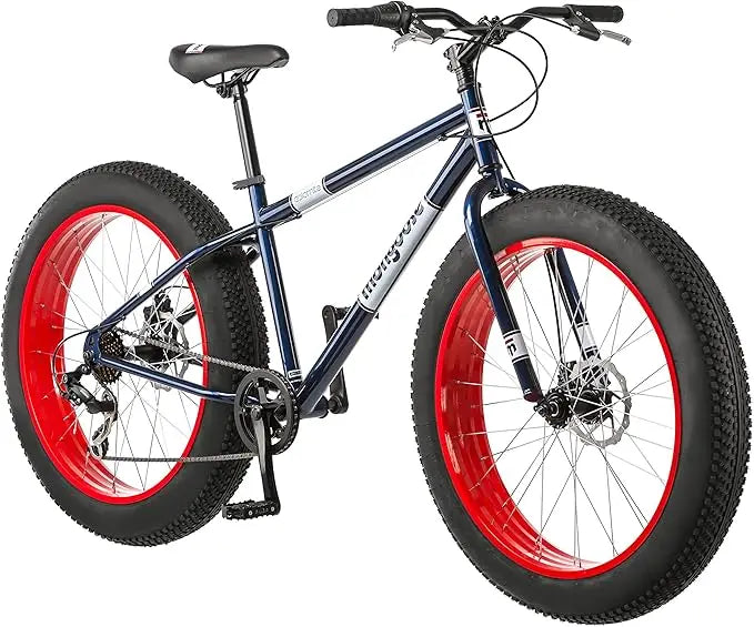 YTYIN Fat Tire Mountain Bike Steel 7 Speed Dual Disc