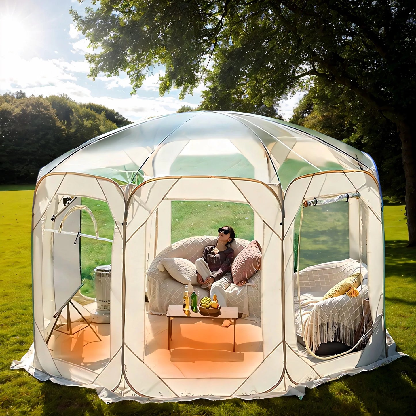 Building Transparent Bubble Tent Camping Shelter Windproof