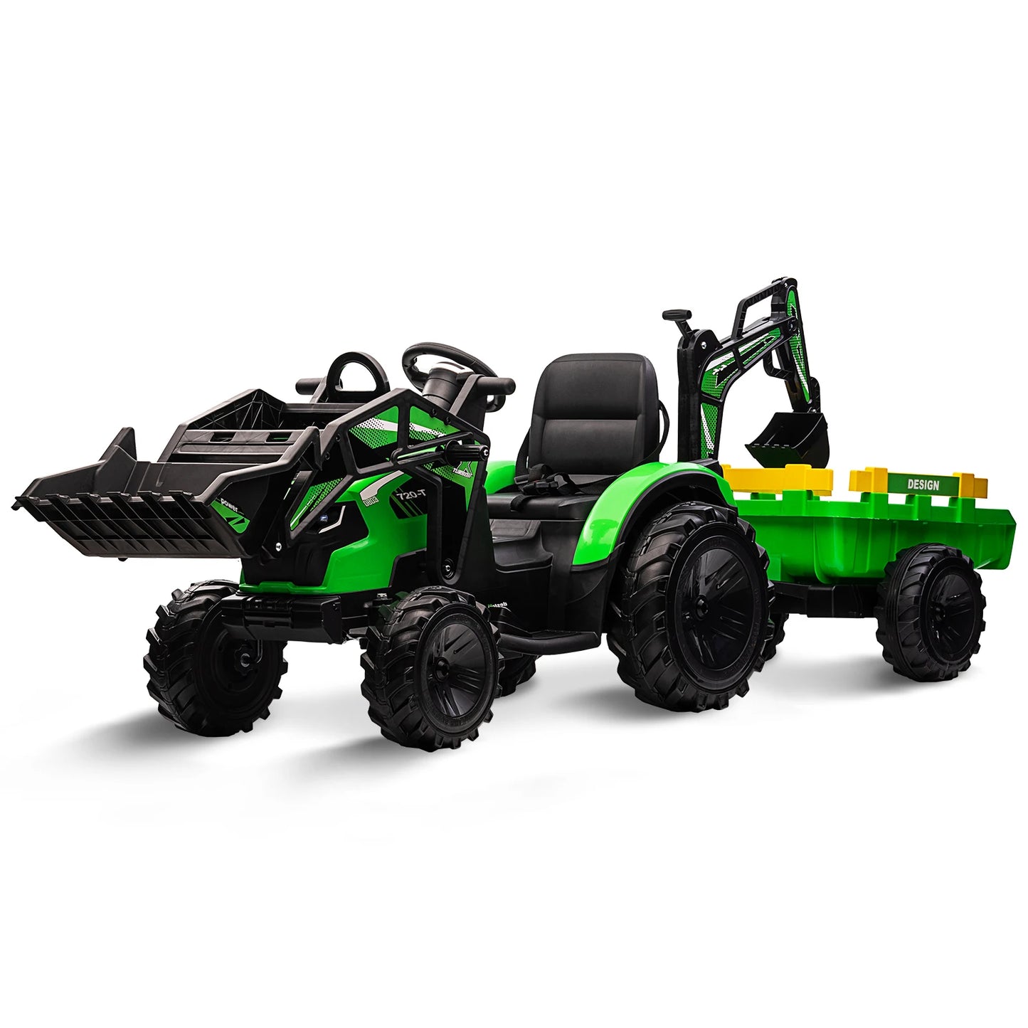 Electronic 3 In 1 Ride On Tractor Excavator Bulldozer Toy