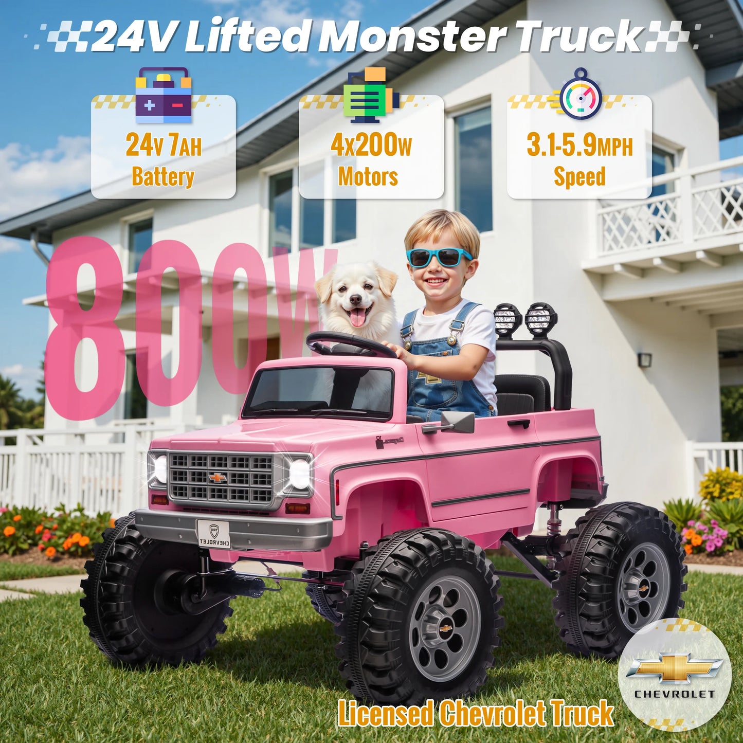 Joyracere Licensed Chevrolet Cheyenne Ride On Truck 24V