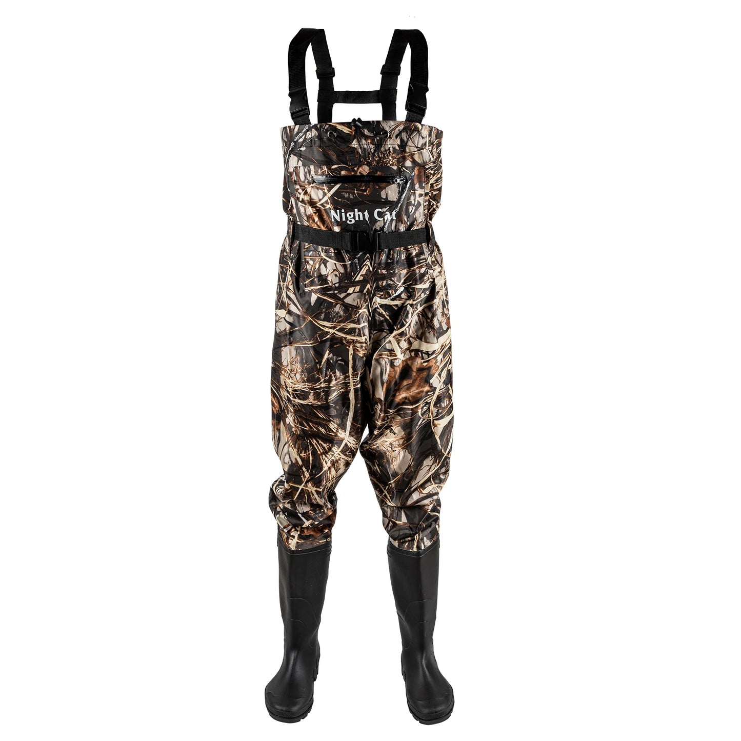 Mens Waterproof Chest Waders With Built In Boots Nylon PVC