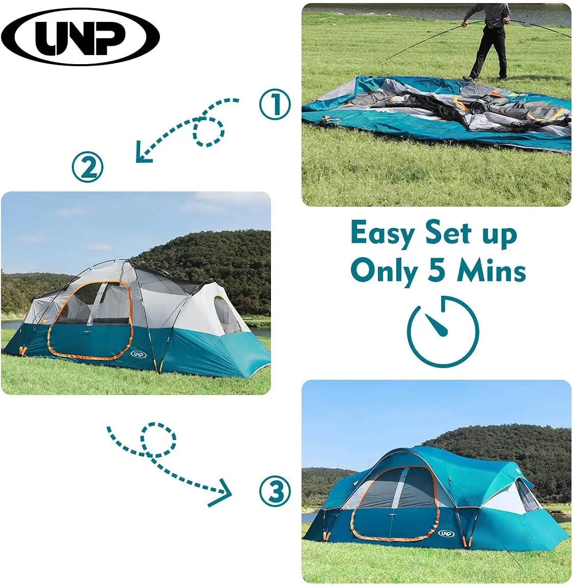 Pro Gear Sporting Goods UNP Camping Tent Family Shelter